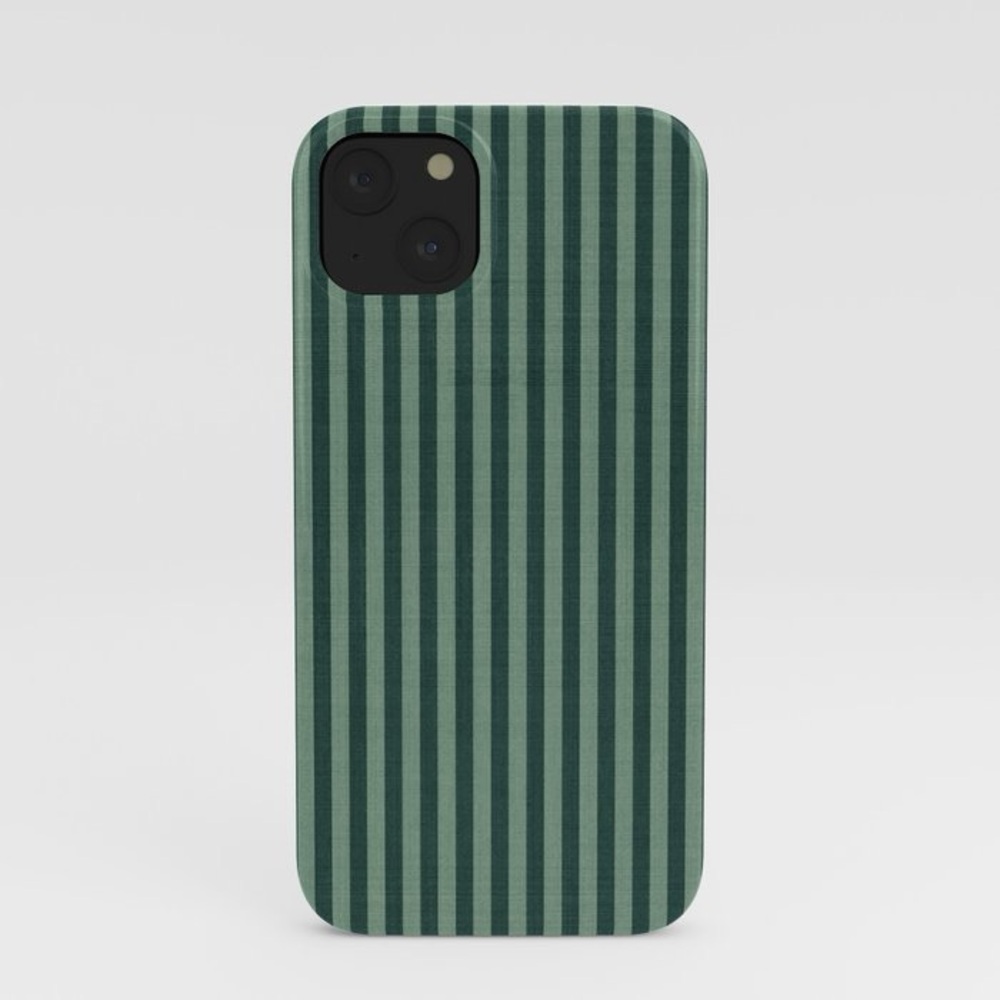Society6 Forest Green Striped Phone Case